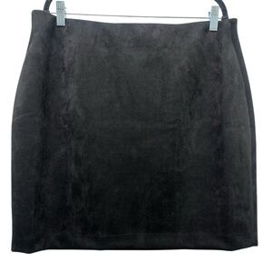 Parker Black Faux Suede Mini Skirt | Size XL | NWT Elegant Fall Staple